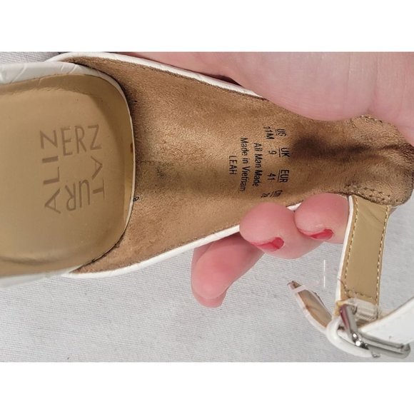 Naturalizer Womens Size 11M Leah Leather Open Toe Dress Sandals Heels 3.5" heel - Picture 5 of 10